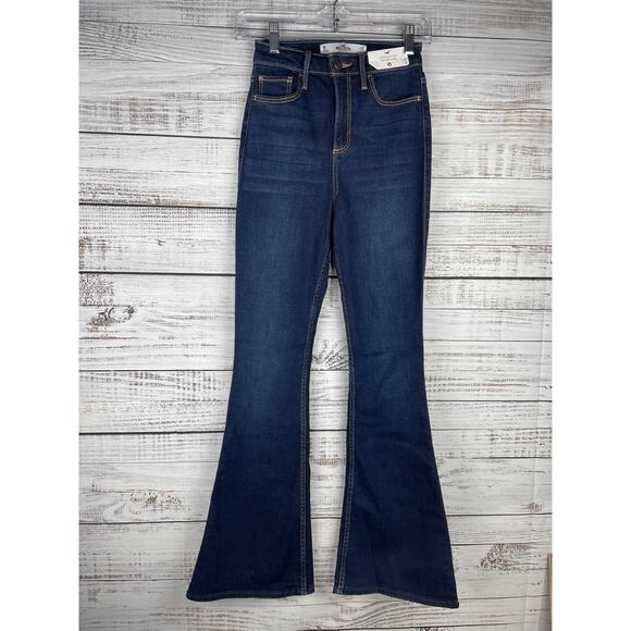 Hollister Denim - Hollister Curvy High Rise Vintage Flare Jeans NEW 25 25x32 Stretch Long Boho